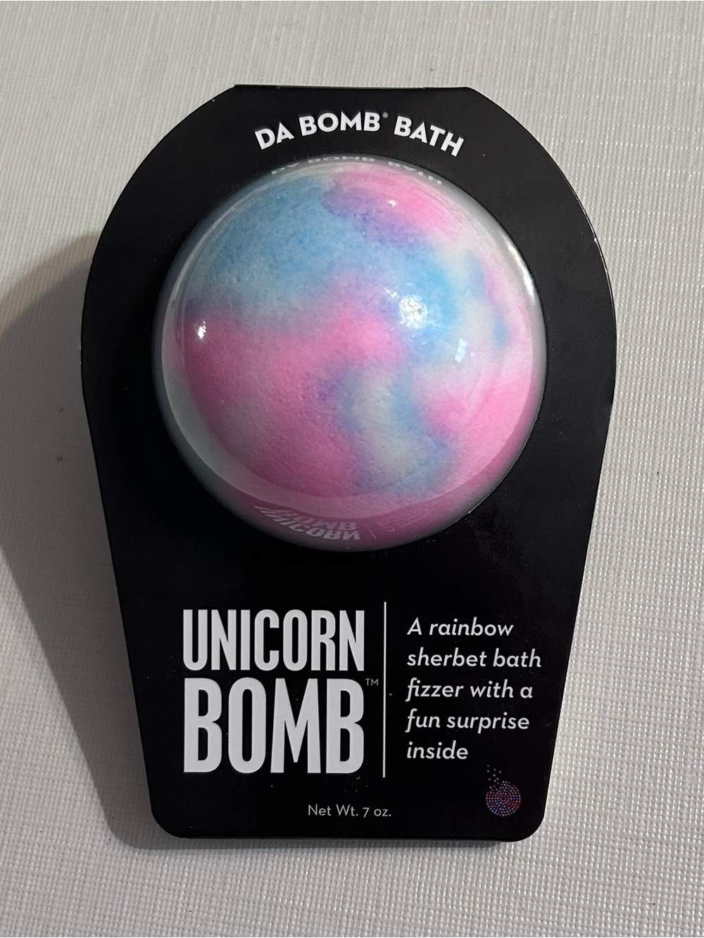 NWT- Da Bomb Bath Unicorn Bomb Rainbow Sherbet Bath Bomb - Pink & Blue